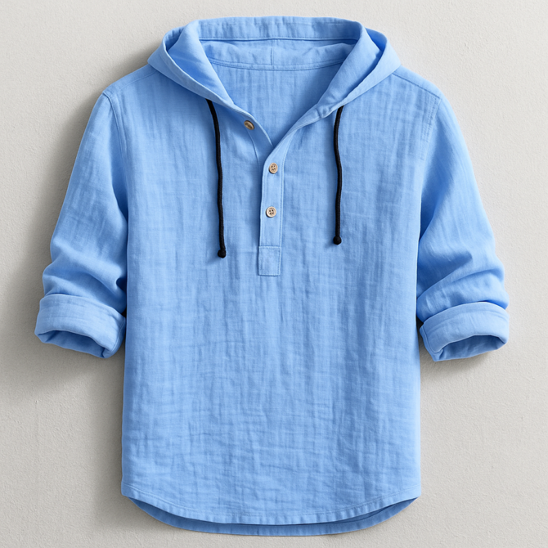 Lorenzo™ | Refined Linen Hooded Shirt