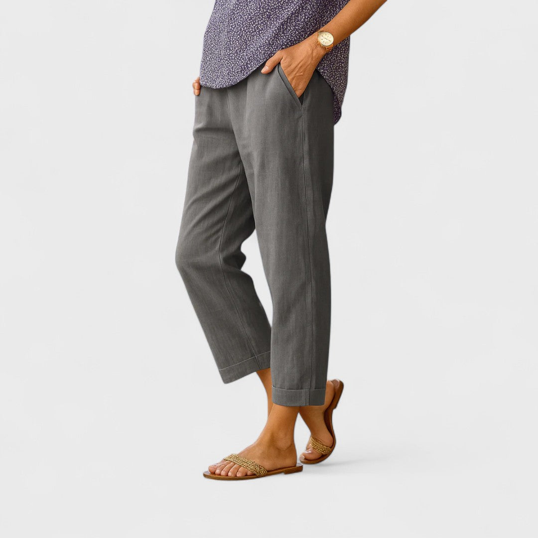 Beatrice | Pantaloni in Lino Artigianale da Donna