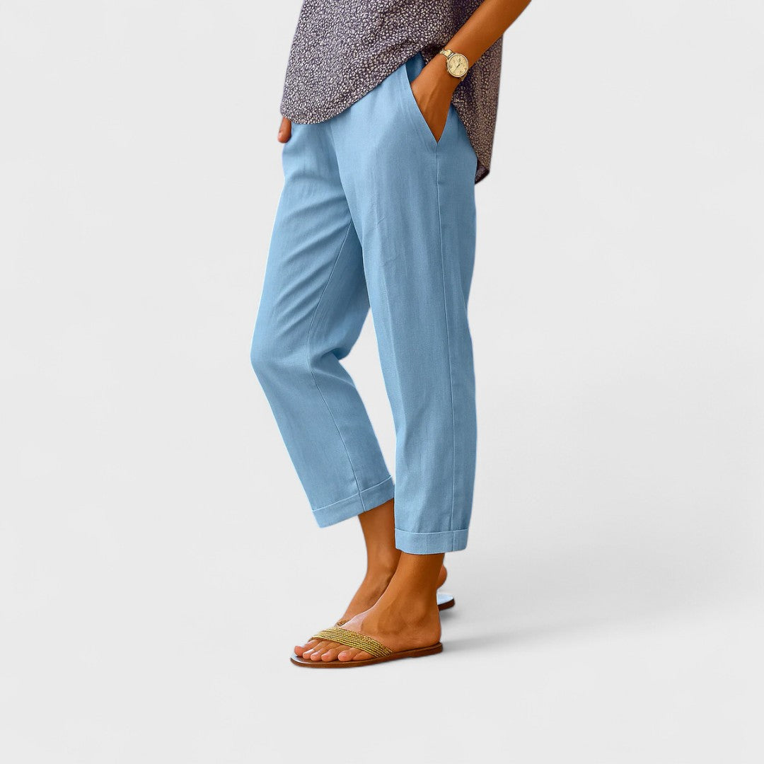 Beatrice | Pantaloni in Lino Artigianale da Donna